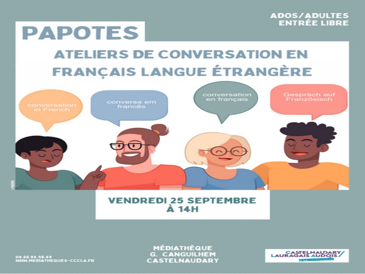 LES MOMENTS PAPOTES - ATELIERS CONVERSATION FRANÇAIS - LANGUE ÉTRANGÈRE